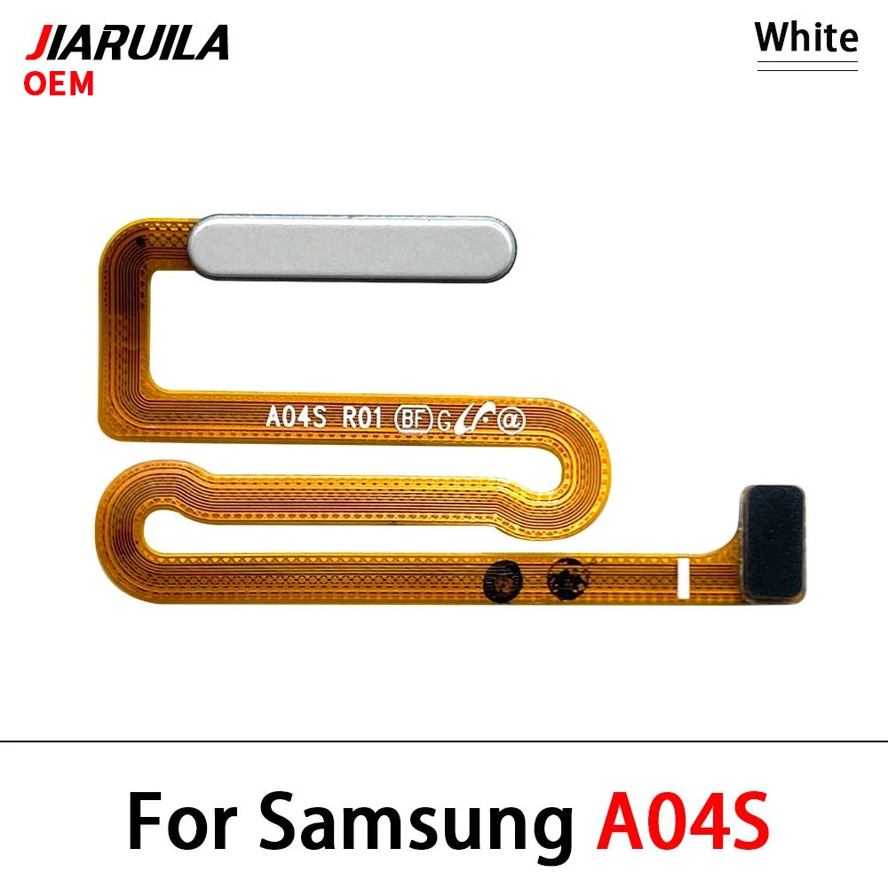 Home Button For Samsung A03s A04S A05S Fingerprint Sensor Home Return Key Menu Power Button Flex Ribbon Cable Black White Blue