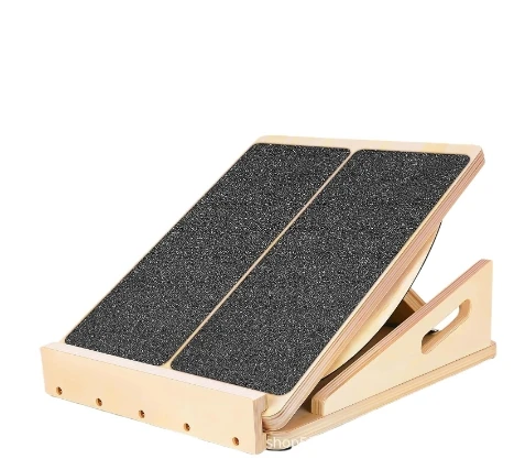 Wooden Adjustable Folding Balance Plate Fitness Equipment Leg Stretcher Standing Thin Leg Lacing Plate