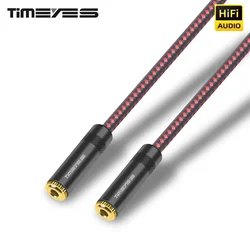 3.5mm Female To Female Adapter Cable 3-Pole TRS Female Connector AUX Extension Cable for Headphones Car Stereo Sound System Etc