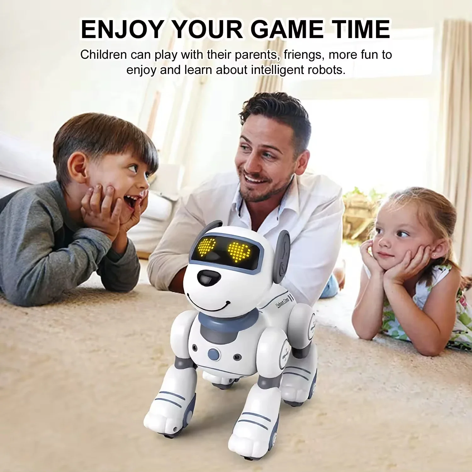 Robot chien télécommandé pour enfants, action intelligente, IR, induction, geste, phtaltouch, jouets électriques, cadeau de chant intelligent, RC