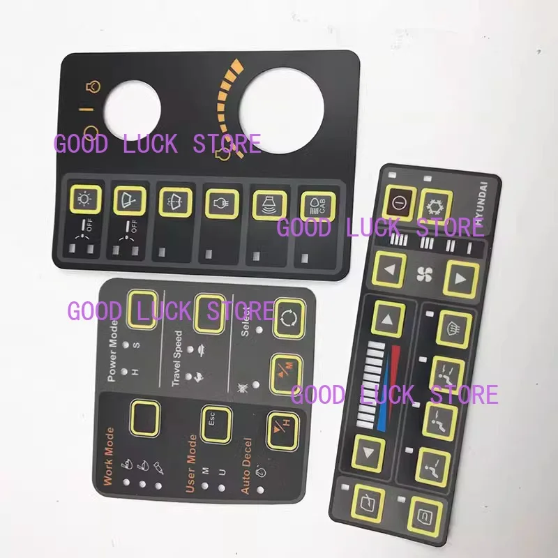 

Sticker Air Conditioning Instrument Key Control Panel Excavator Accessories For Hyundai 200/215/225/265/305/-7