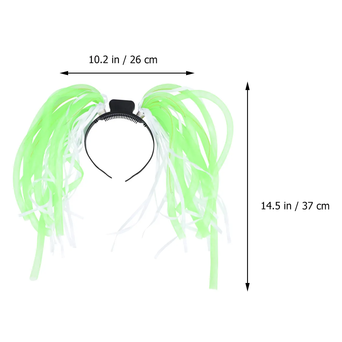 1Pcs LED Flash Braid Headband with 12 Lights Dual Switch on Off Easy Clip Hair Accessory for Parties Concerts Night Events