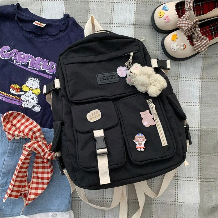 Mochila escolar Kawaii para niña, morral para estudiantes, morral para adolescentes, morral para mujer, estilo coreano Harajuku, novedad