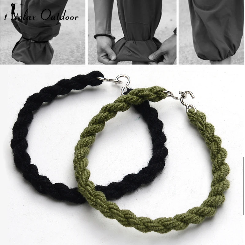 1 Pair Camping Tactical Army Leggings Rope Camp Hike Climb Leggings Rope Elastic Band Multi-function Outdoor EDC Tool