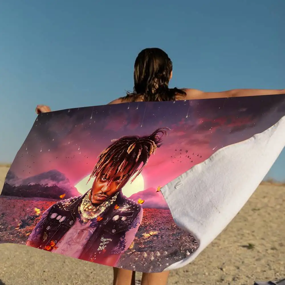 J-Juice Wrld 999 Rapper Anime Beach Swimming Towel Soft Absorbent Washcloth Children's Gifts for Kids Travel Camping Gym