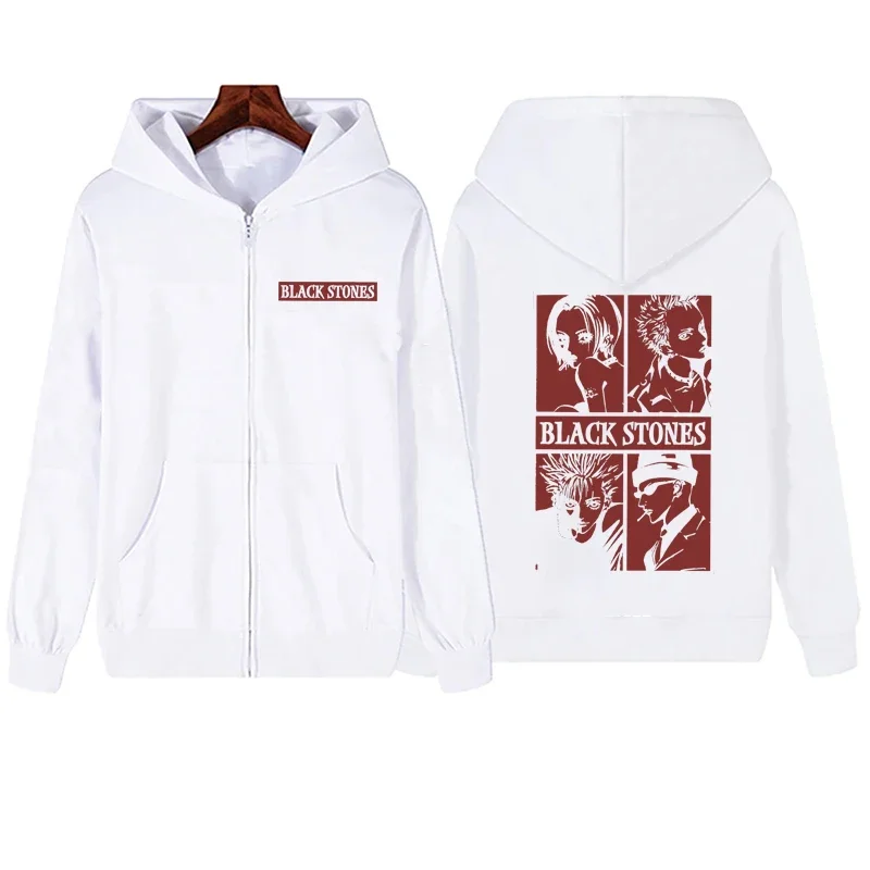 انمي ياباني نانا أوساكي قلنسوة بسحاب الخريف الشتاء الرجال النساء عادية خمر القوطية موضة زمم بلوزات سترة معطف