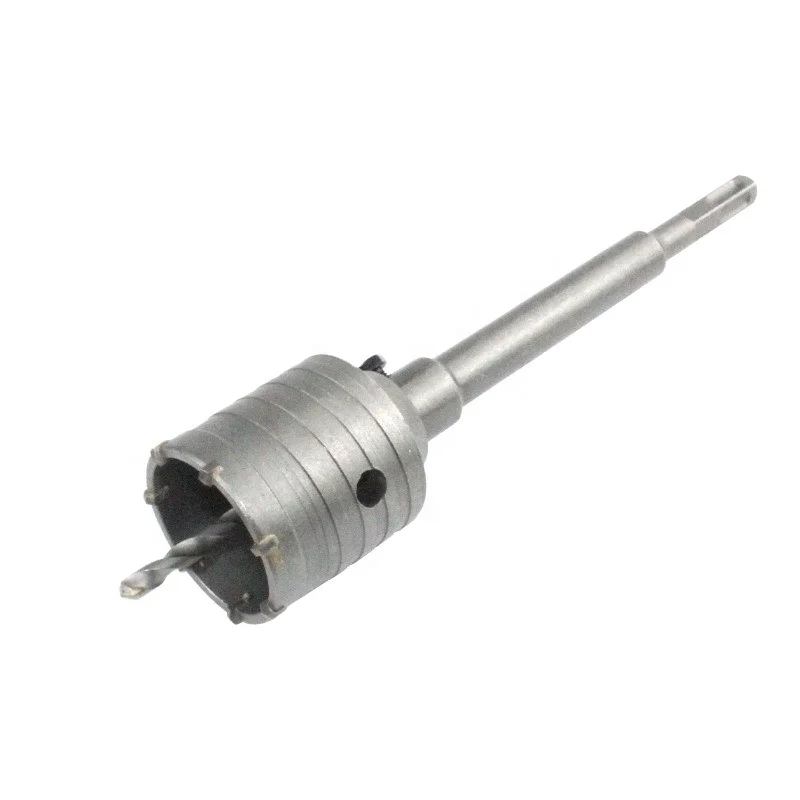 TGS 30mm-160mm High Carbon Steel Concrete Hole Saw Drill Bit Straight Shank High Speed Drilling Tool Kit for Cement Stone Wall