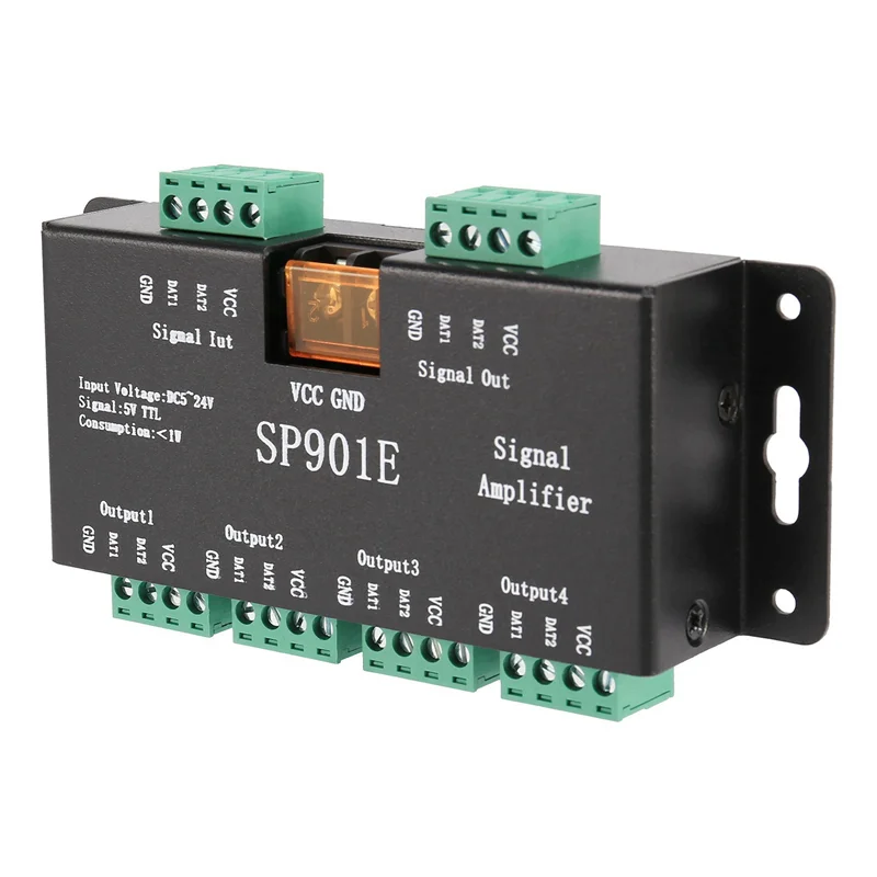 ABPQ-5X SP901E светодиодный пиксель WS2812B WS2811 повторитель усилителя сигнала SPI для WS2813 SK6812 WS2815 WS2801 SK9822 и т. д. Все RGB