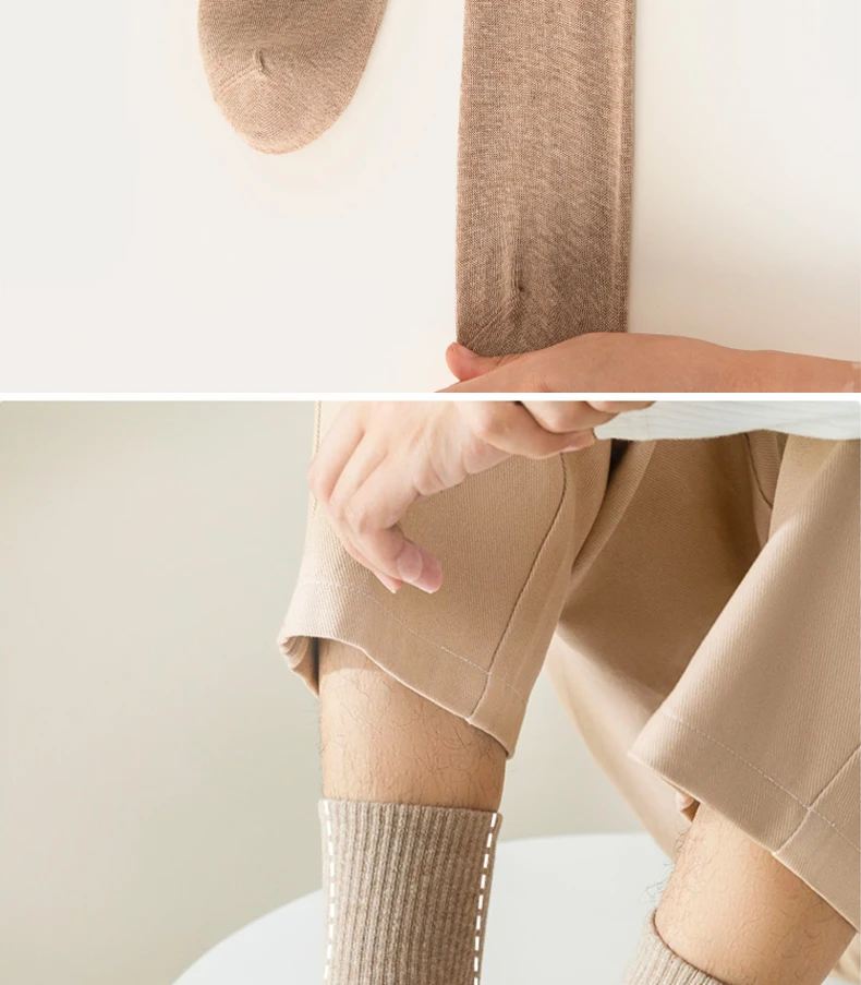 5/10 Pairs 95% Gekämmte Baumwolle Socken Männer Business Kleid Lange Socken Weiche Atmungsaktive Frühling Sommer Bunte Socke Für Mann 5 Paare/los – Detail 10
