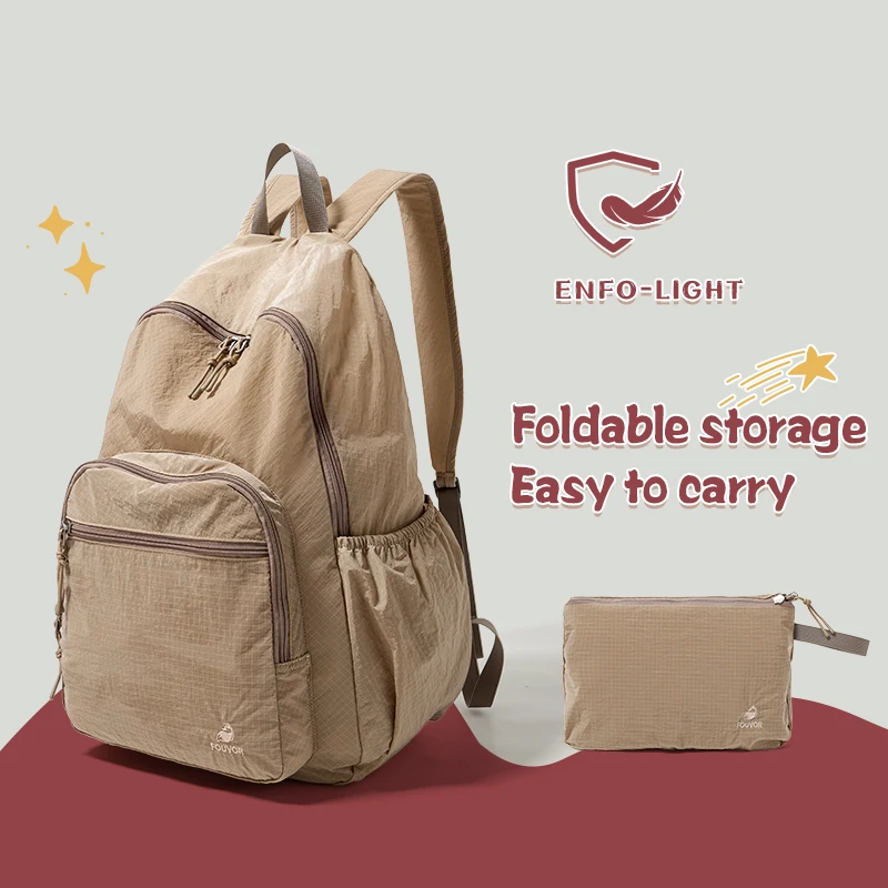 

EPOL Teenage Youth Backpack 2025 Women's Large Capacity Backpacks Nylon Waterproof School Bags Casual Travel Backpack 3059-07