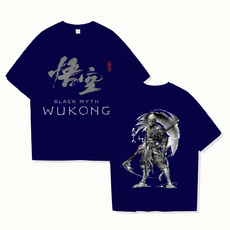 Black Myth Wukong Game T‑Shirt Men Women Casual Short Sleeve Tee Streetwear Gaming Fans Harajuku Top for Game Lovers Gift