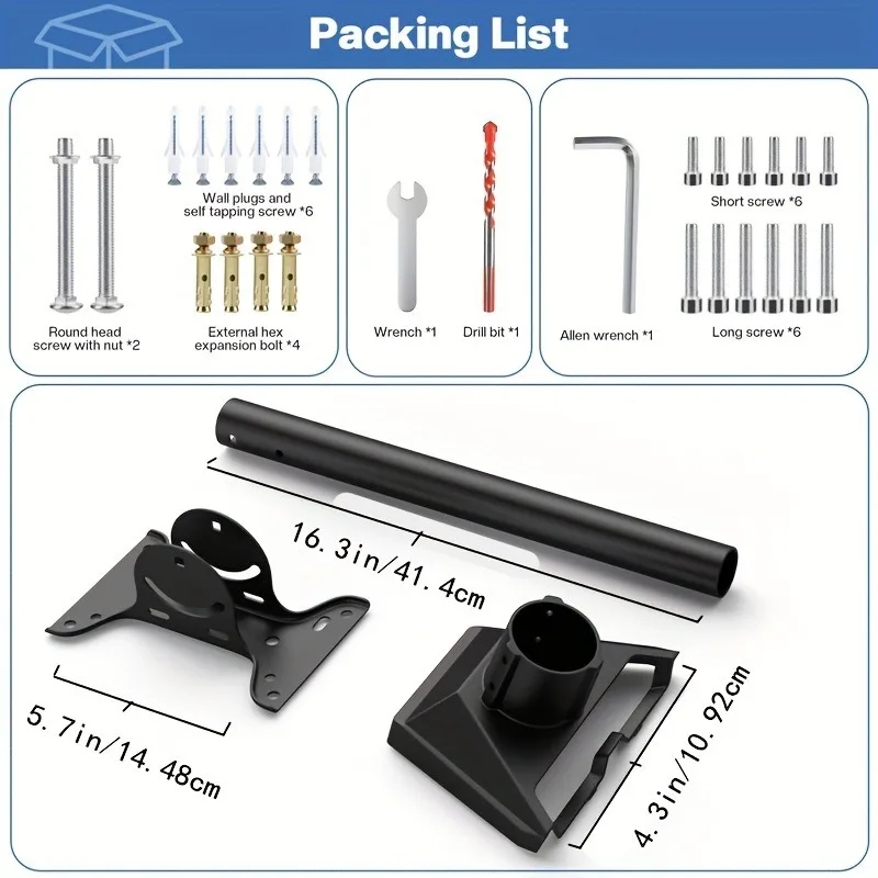 Wall Roof Straight Tube Signal Support Frame V3 Metal Bracket Amazon Hot Sale 3 Set