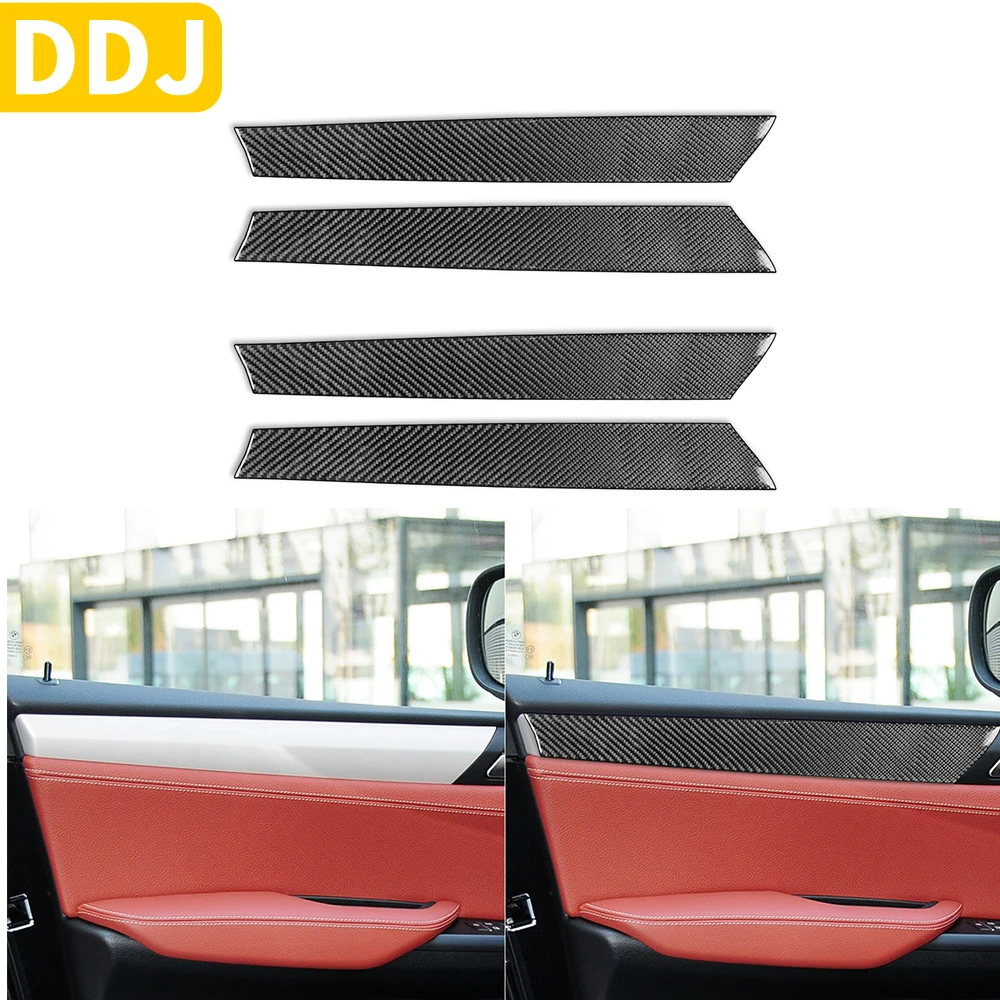 

Carbon Fiber Interior Door Handle Panel Trim Sticker For BMW X3 F25 2011-2017 X4 F26 2014-2017 Modification Decoration Styling