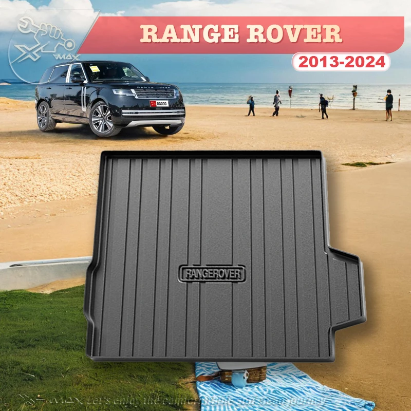 For RANGE ROVER 2013-2024 TPE Custom Fit Car Trunk Mat All Season Black Cargo Mat 3D Shaped Laser Measured Trunk Liners