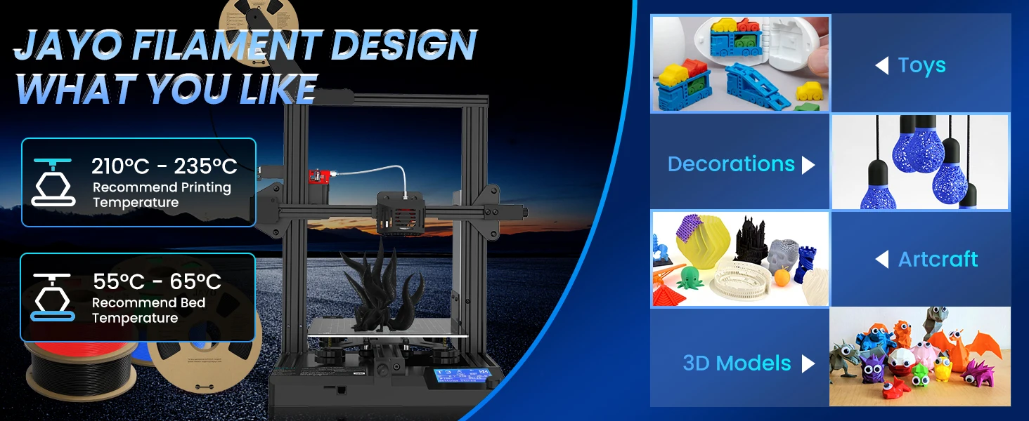 JAYO 5,5 kg 3D PETG/PLA/PLA PLUS Druckerfilament 1,75 mm 100 % blasenfrei, ungiftige 3D-Druckmaterialien für 3D-Drucker und 3D-Stift – Detail 25