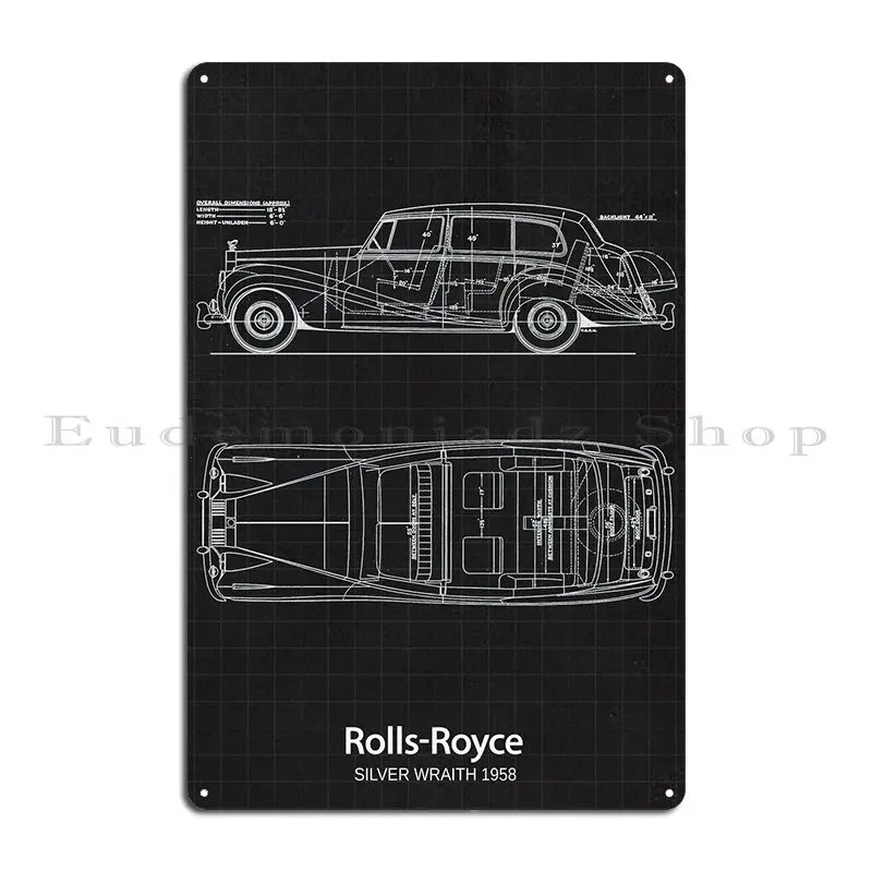 Rollsroyce Silver Wraith Metal Signs Party Vintage Designing Designs Living Room Tin Sign Poster