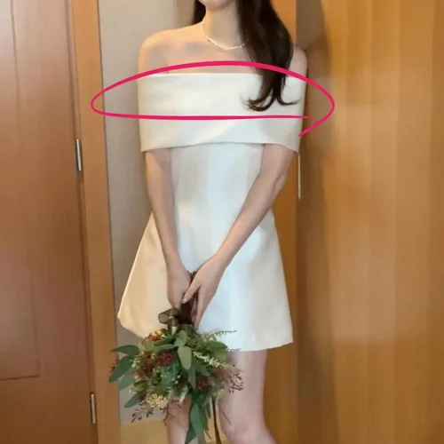 OLOEY 짧은 새틴 웨딩 파티 드레스, 한국, 볼레로 3 착용, 맞춤형 미니 신부 가운, 신부 사진 촬영 Best5 OLOEY 짧은 새틴 웨딩 파티 드레스, 한국, 볼레로 3 착용, 맞춤형 미니 신부 가운, 신부 사진 촬영 Best5