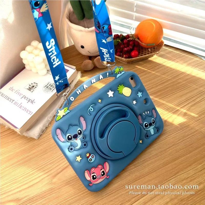 Disney Cute 3D Cartoon Stitch Case For Huawei Matepad SE 11in 2024 Air/11.5S 11.5in Hono X9A(X8a) 11 Kids Tablet Protective Case