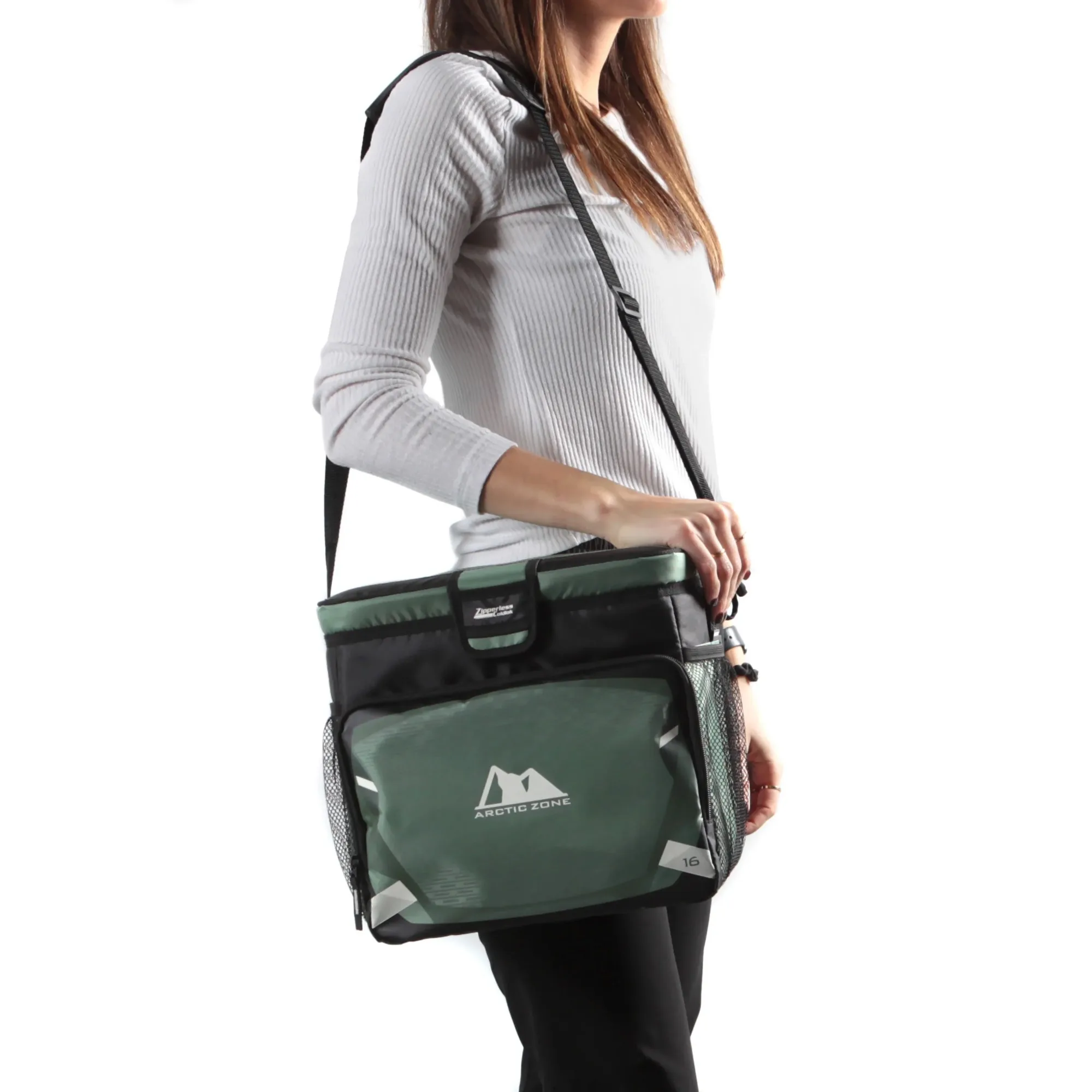 Мягкий охладитель без молнии, Sea Spray Green, 11QT, Теплоизоляция высокой плотности