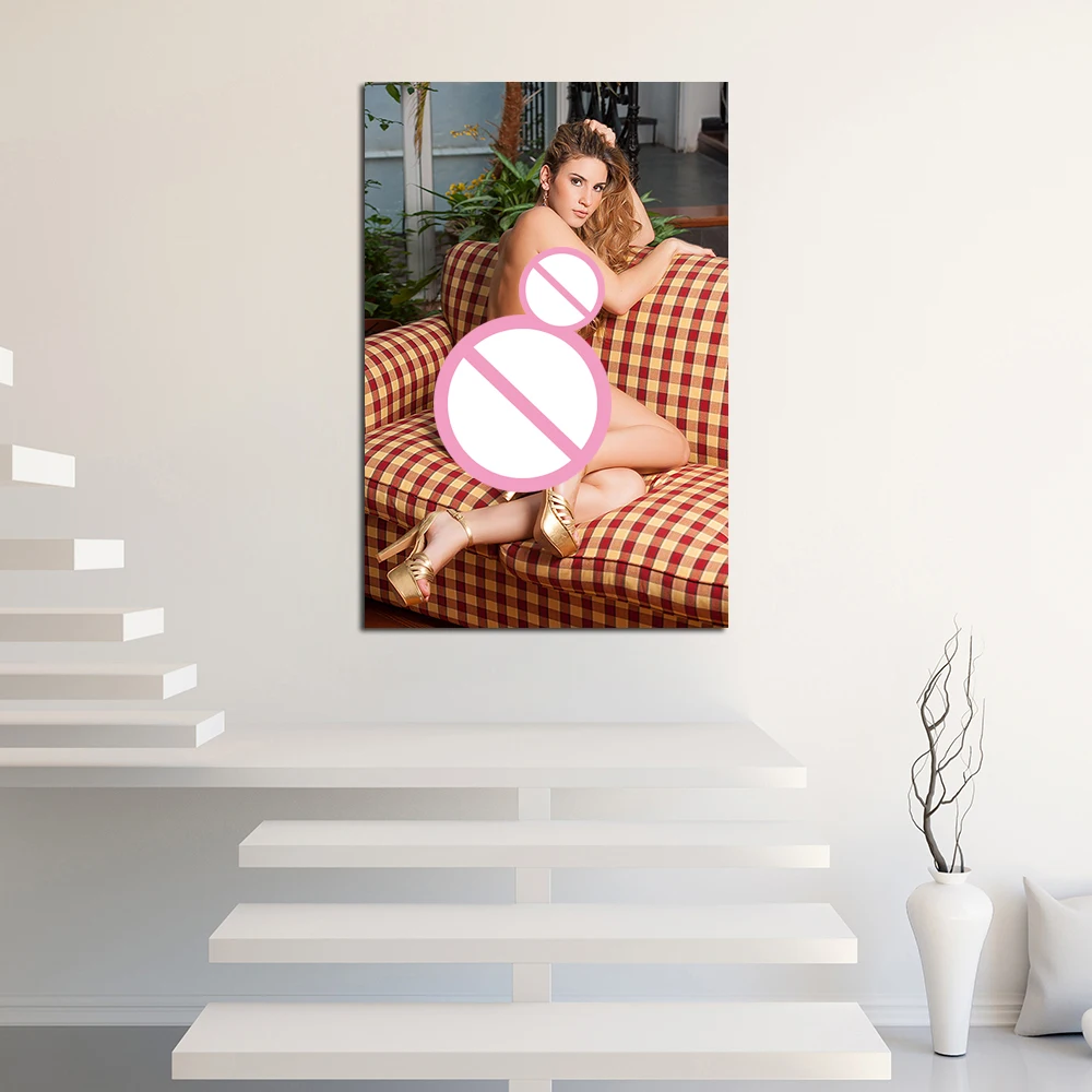 The High Heels Woman on the Sofa Wall Art Posters & Prints Canvas Paintings For Living Room Home Decor