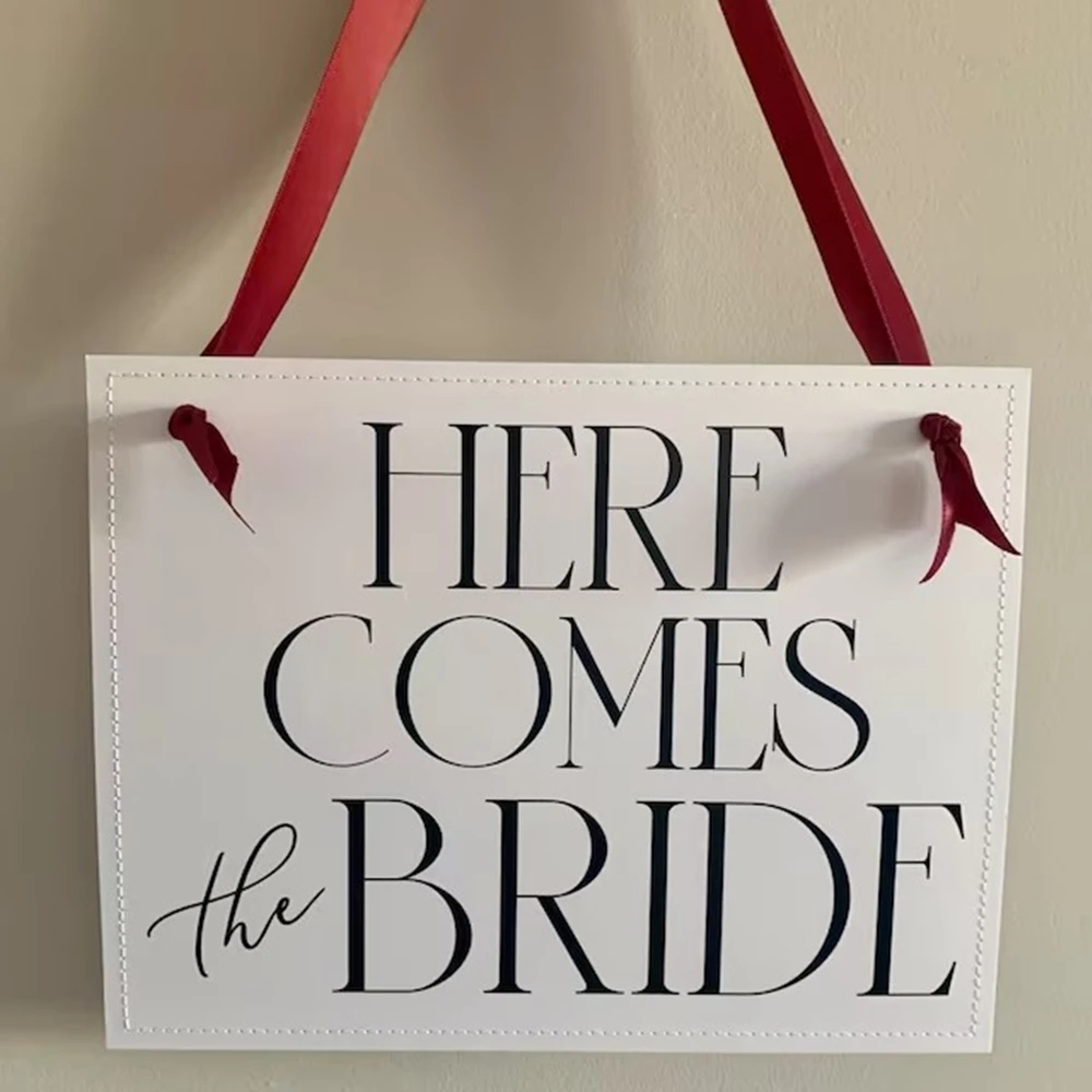 

Ring Bearer Sign for Wedding Ceremony, Here Comes The Bride Wedding Banner, 3037