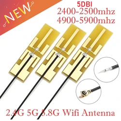 10Pcs/1pc 5DBI 2.4G 5G 5.8G WIFI built in PCB antenna Wifi antenna IPEX interface dual band omnidirecational IPEX/U.FL connector