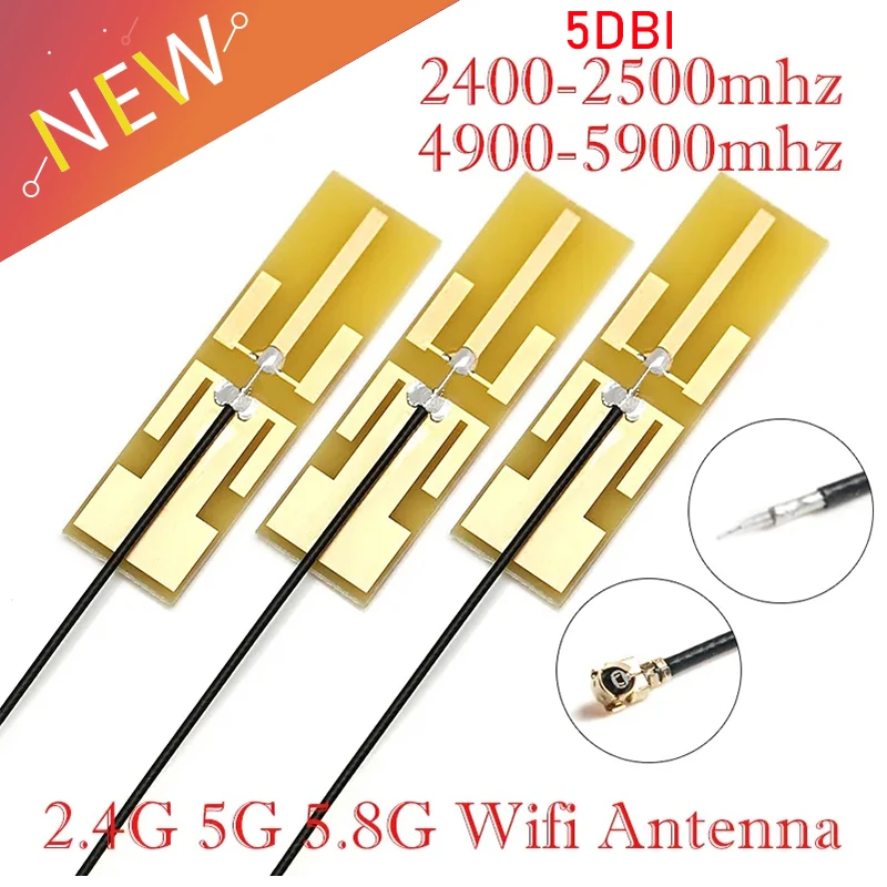 10 szt./1 szt. Antena dwuzakresowa 2.4G/5.8G 8DBI o wysokim zysku, wewnętrzna antena PCB do routera WiFi, antena WiFi