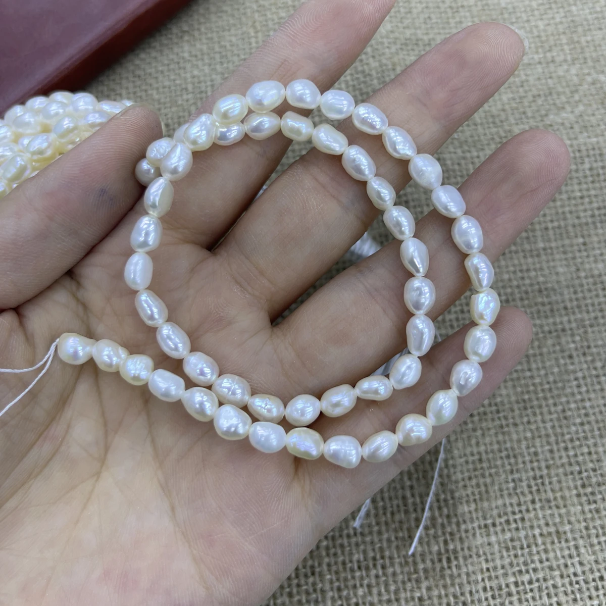 الباروك لؤلؤ المياه العذبة الطبيعية بشكل غير منتظم شبه الانتهاء الخرز لصنع المجوهرات عقد دي اي واي سوار إكسسوارات