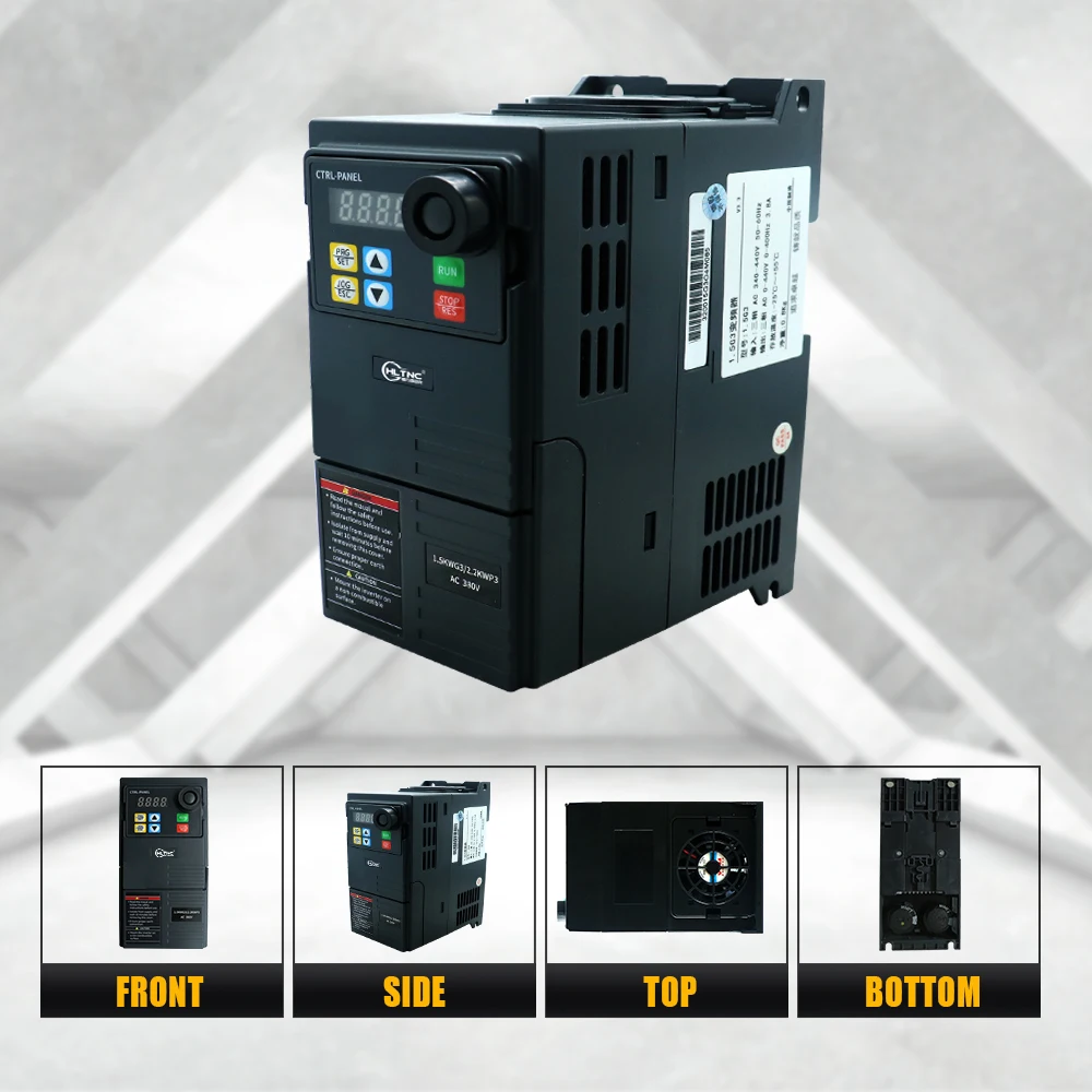 Economical Mini VFD 400w-11kw Variable Frequency Drive Converter Single Phase 220v 380v for Motor Speed Control Inverter