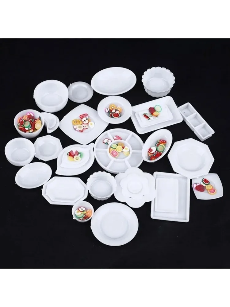 33pcs Pop Accessoires Keuken Acryl Mini Servies Miniaturen Cup Plaat Schotel Decor Speelgoed voor Kinderen Meisjes Cadeaus voor kinderen - afbeelding 2
