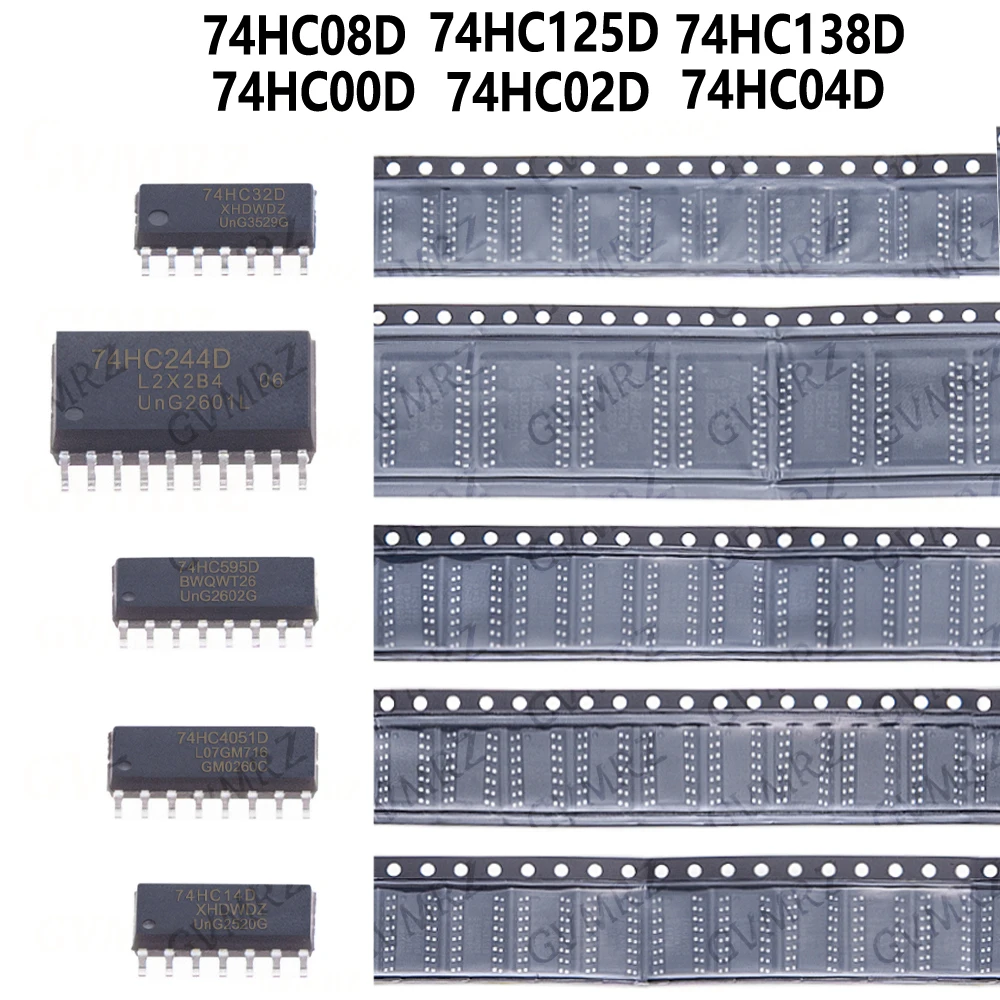10PCS SOP14 74HC00D 74HC02D 74HC04D 74HC08D 74HC125D 74HC138D 74HC139D 74HC14D 74HC164D 74HC165D 74HC244D 74HC245D 74HC32D