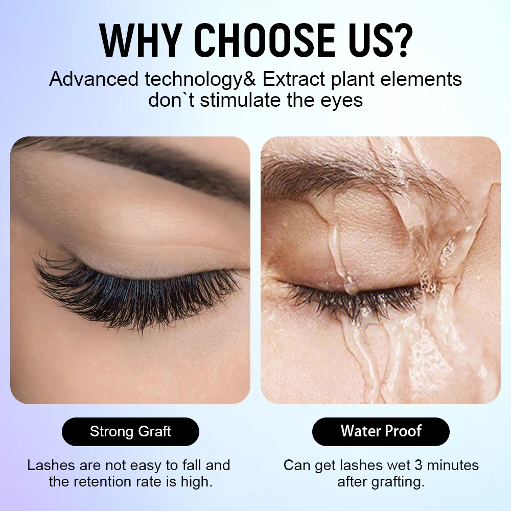 Gollee 0.5-1s cola de extensão de cílios de secagem rápida super bonder 5-8 semanas de duração forte sem irritação acelerador cola lash suprimentos