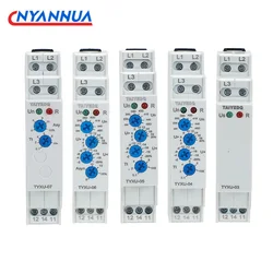 TYXU 3 Phase Voltage Protection Relay Phase Sequence Phase Failure Protection Relay 5A 8A 1SPDT 2SPDT