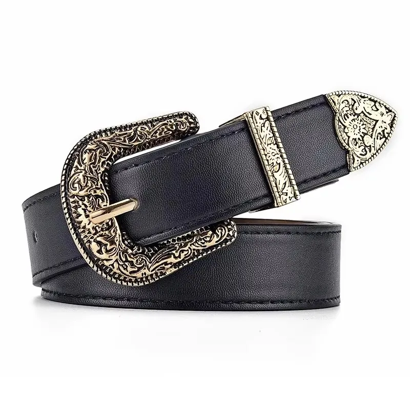 Damengürtel Vintage geschnitzte Nadelschnalle Herrengürtel Punk Hip Hop Rock Stil Jeans Pu Ledergürtel Günstiger Gürtel – Detail 6