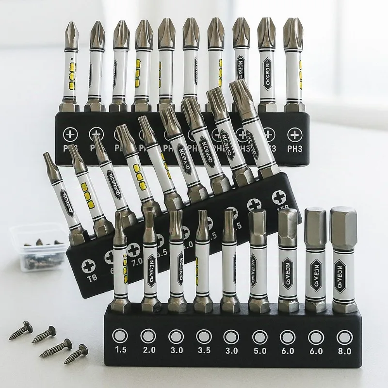 50 مللي متر 100 مللي متر مفك بت مجموعة تأثير الحفر سائق توركس عرافة الصليب رئيس المغناطيسي العبث برهان الأمن مفك بت #1