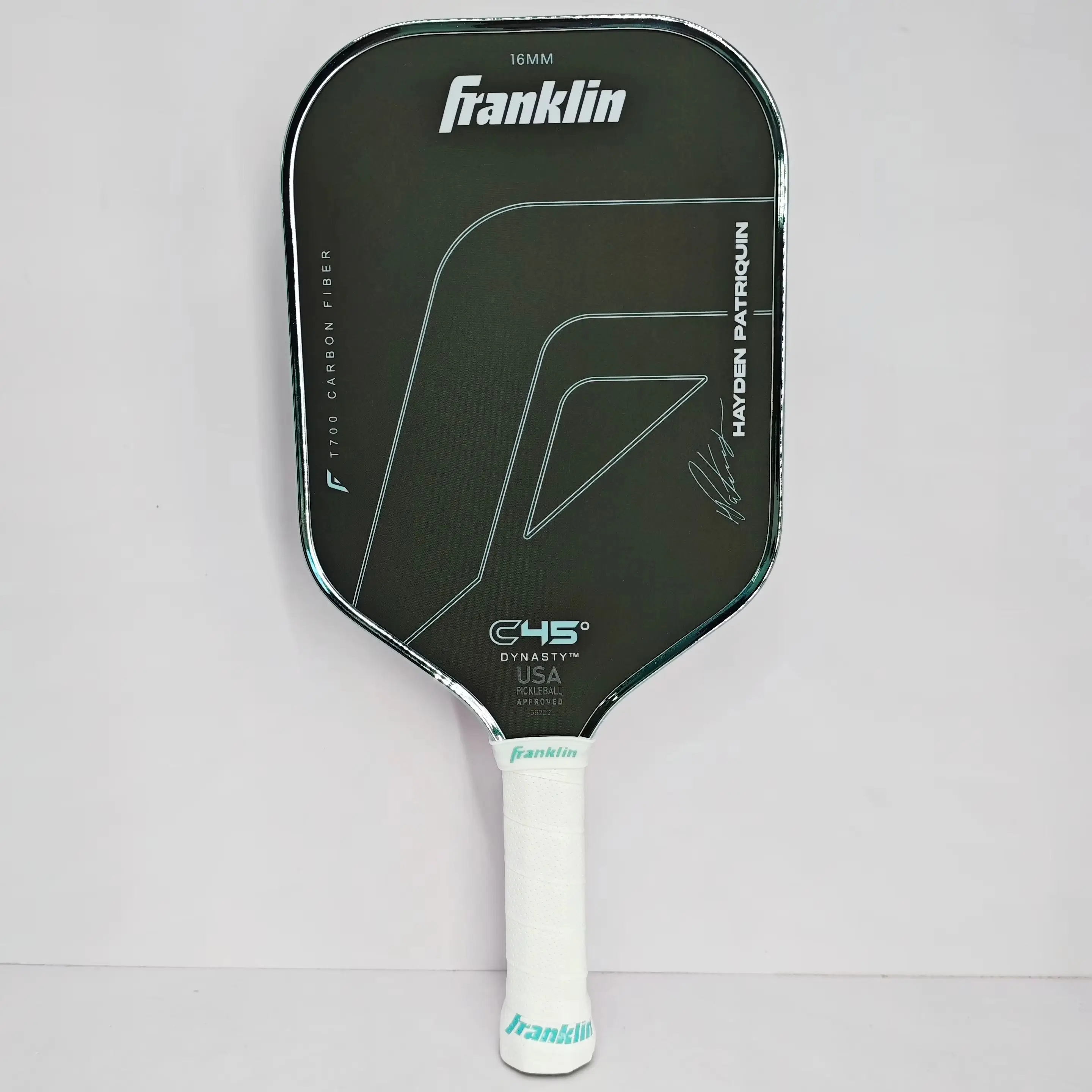 racchetta-da-pickleball-allungata-franklin-c45-hayden-superficie-in-carbonio-a-45-gradi-termoformatura-16-mm-fibra-di-carbonio-toray-t700-maggiore-effetto-rotatorio