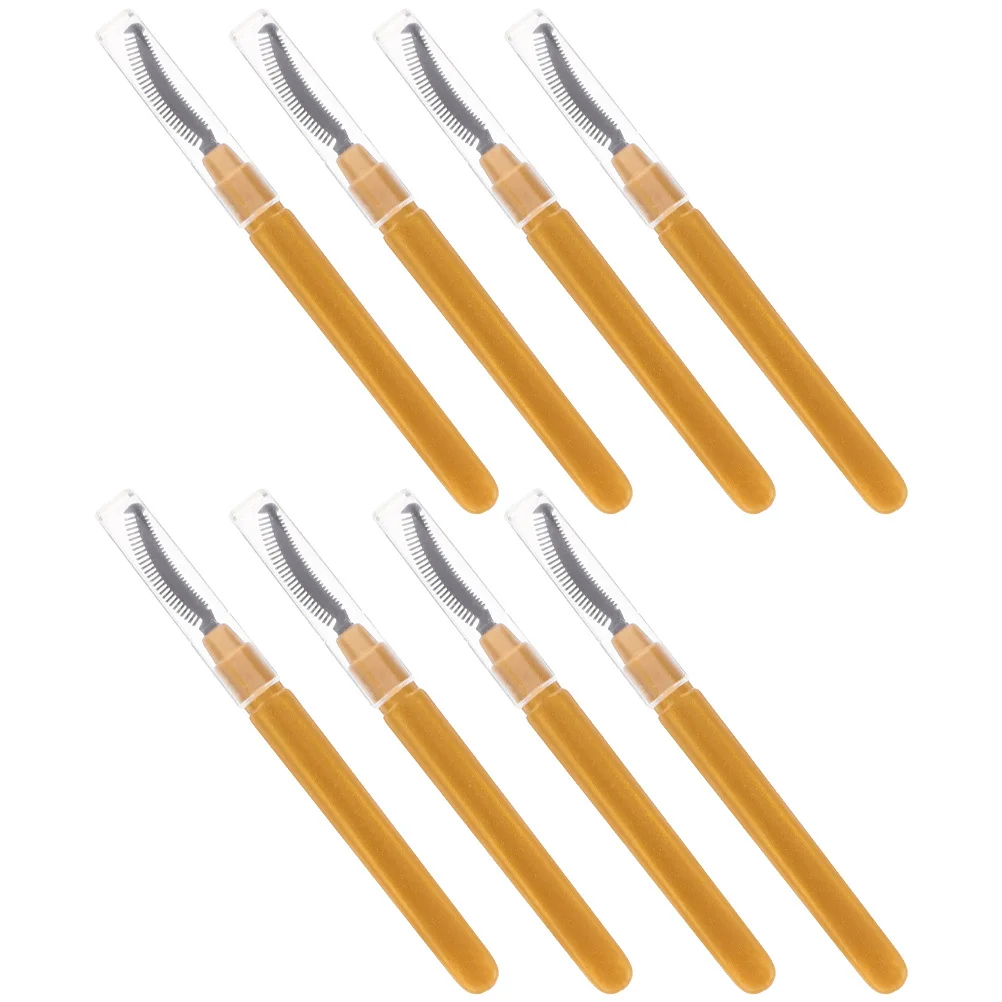 8 قطعة فرشاة رموش العين لطيف على الجلد عصا الماسكارا القابلة لإعادة الاستخدام مع غطاء السفر ودية رمش مشط قضيب مجموعة أدوات ماكياج #4