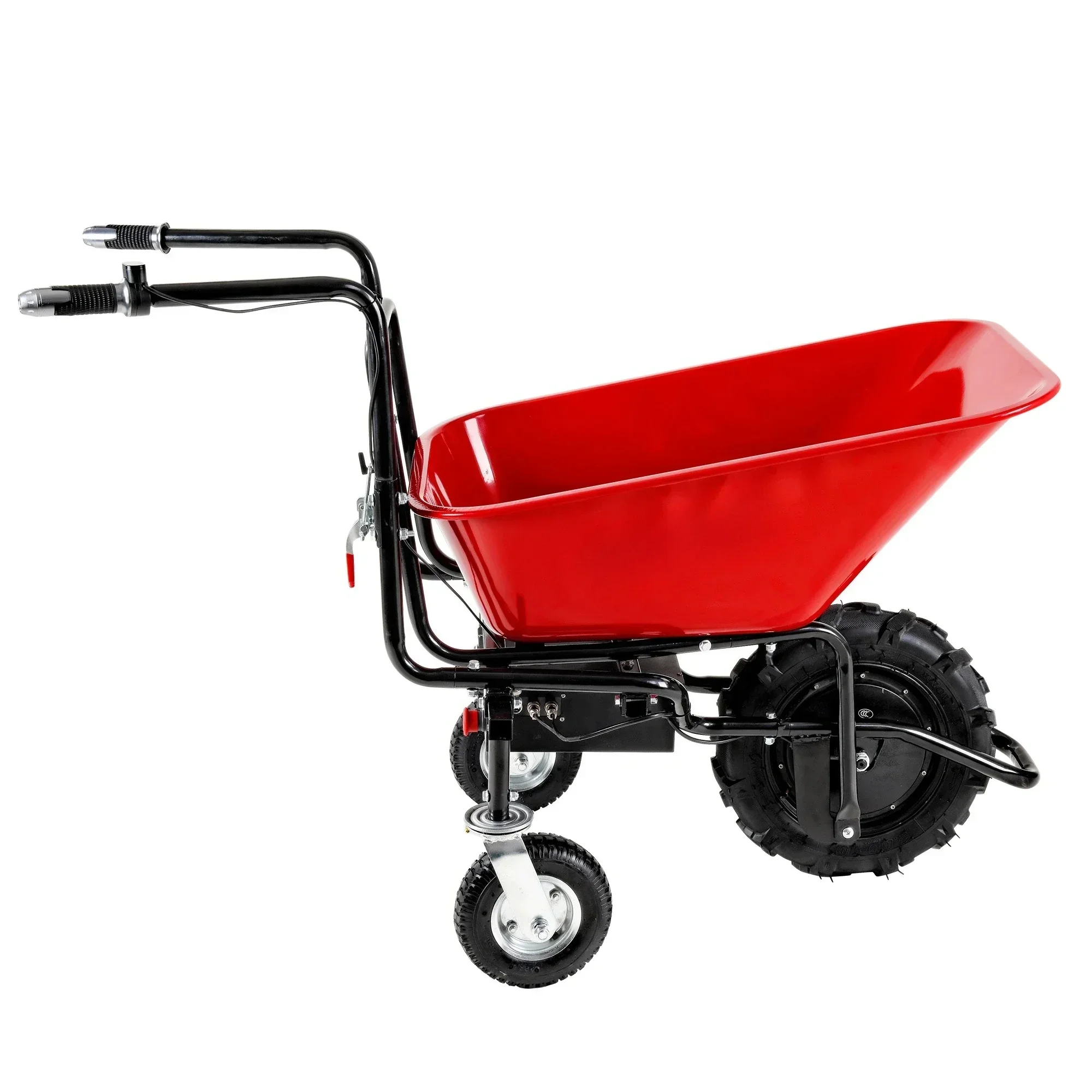wheelbarrow electric 24v 250w Brushless motor system, powered by (2)12v 12ah Model Load Capacity300LBS(150KGS)