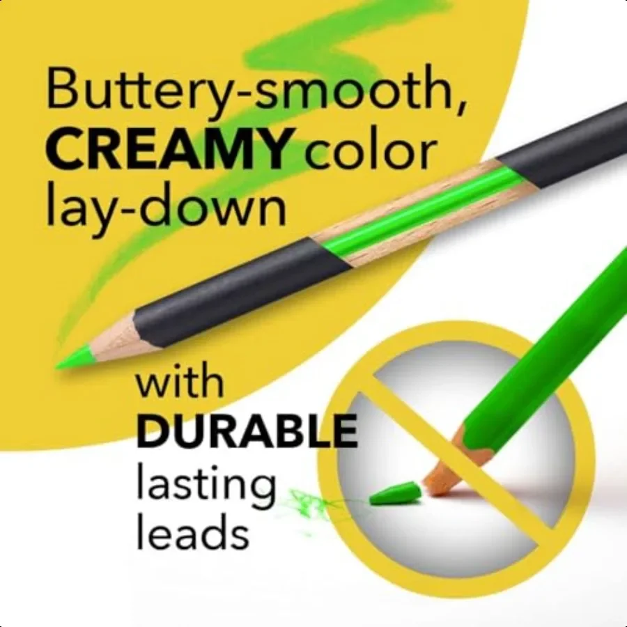 120 قلم رصاص ملون بجودة سحاب، خيوط ملونة ناعمة للفنانين البالغين والمهنيين والألوان في حقيبة بسحاب