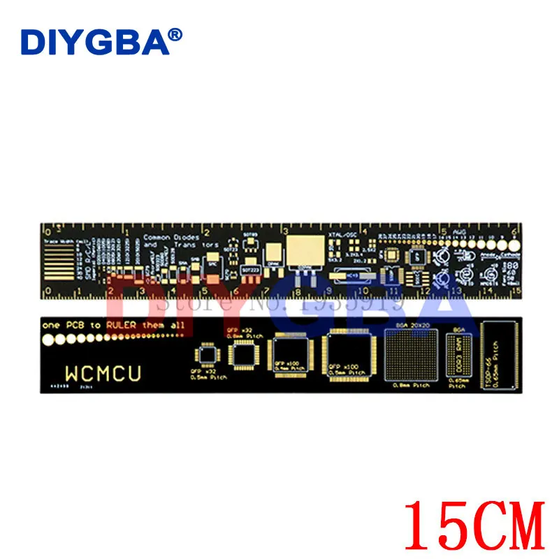 

Линейка печатной платы 15 см для инженеров электроники для вентиляторов Geeks, эталонная линейка печатной платы, упаковочные блоки для печатных плат v2-6