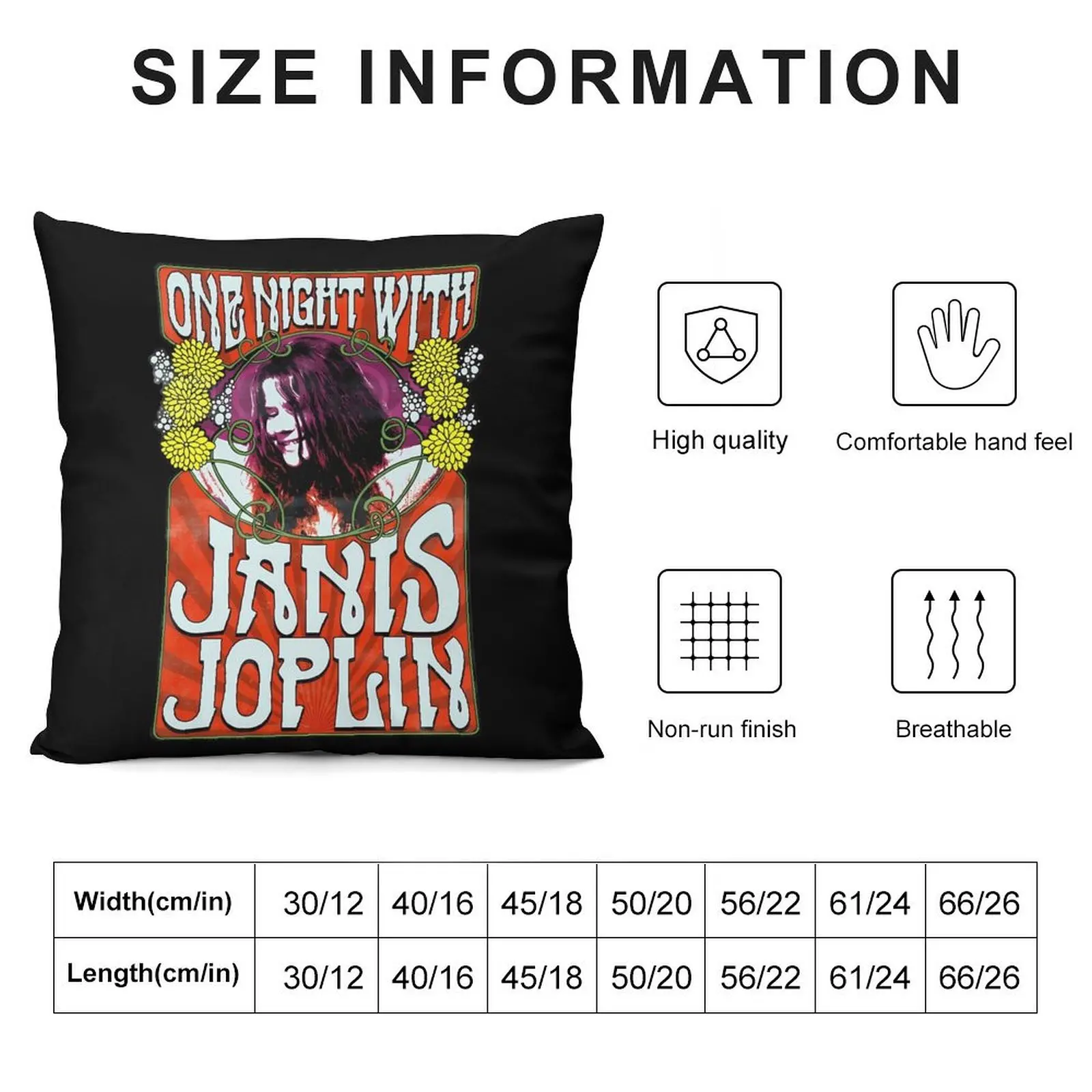 Janis Joplin-Janis Joplin Throw Pillow Luxury Cushion Cover Christmas Pillows Cushions pillow