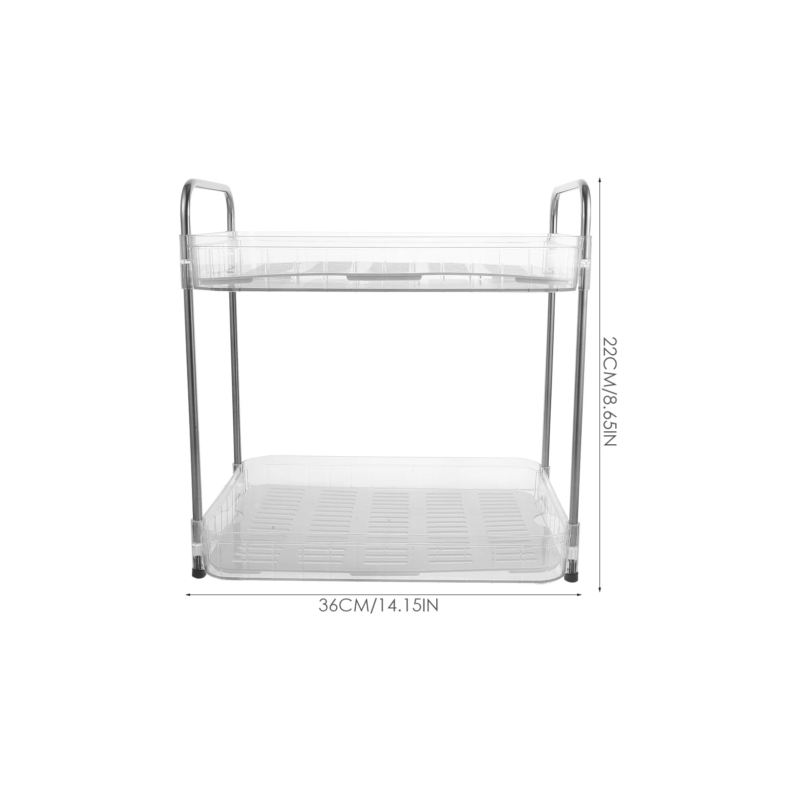 

2-Tier Transparent Kitchen Cup Shelf Draining Storage Rack Household Drying Organizer Desktop Multi-Purpose Stand For Cups