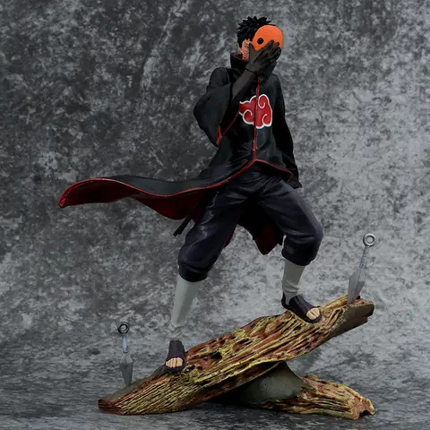 26 cm Naruto GK Uchiha Obito-figur - Tobi Maskerad och True Face utbytbar staty, anime samlarpresent 6 best sales obitofigur - №5