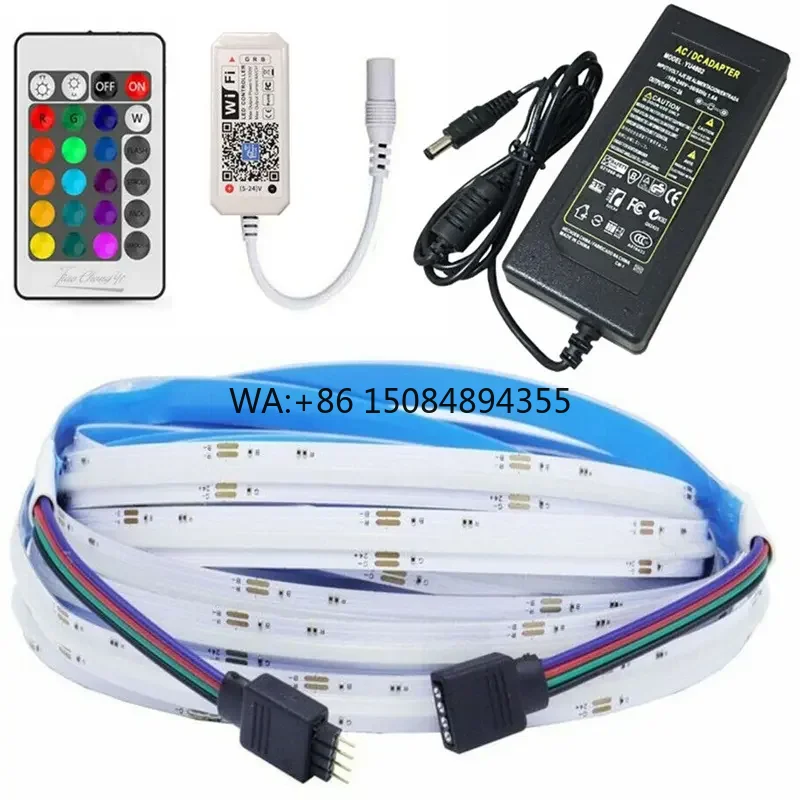 

RGB Light 10mm COB LED Strip Light 18W 24V USB Powered, Cuttable Copper , Remote, App & WiFi Control for Home, TV, DIY Projects