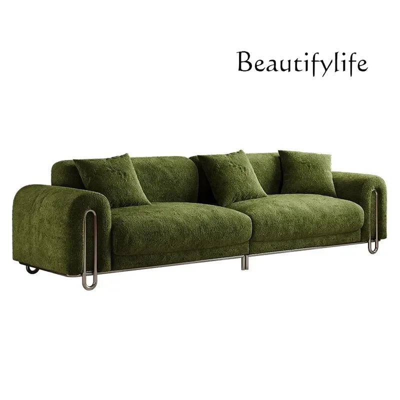 

Medieval style designer sofa French minimalist creative size apartment living room curved straight row advanced