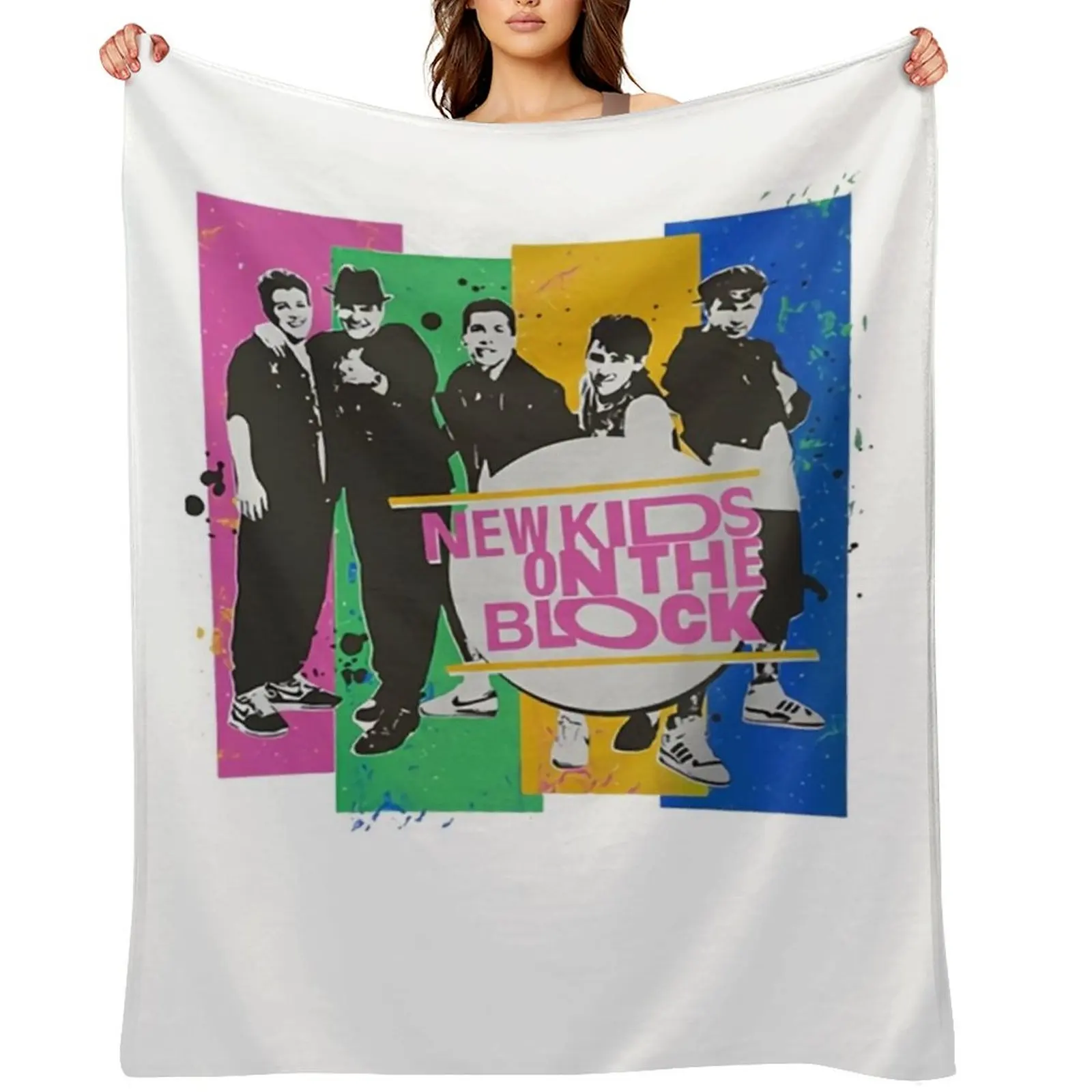 

Retro NKOTB Throw Blanket Blankets For Baby Personalized Gift Hair Bed linens Blankets