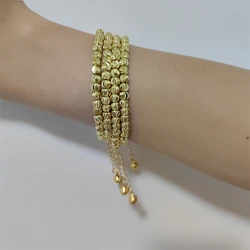 ESALE Fashion Women Bracelets Trendy Gold Plated Beads Bangles Beaded Bracelets Jewelry Accessories Gift ZB006