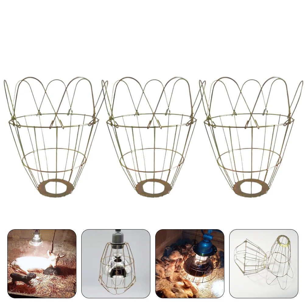 

3Pcs Livestock Heating Light Covers Sturdy Heat-Resistant Bulb Cage Warming Lamp Accessory Light Bulb Cage Livestock Lamp Cover