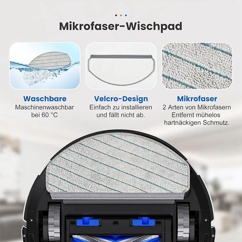 A44F-For Ecovacs Deebot N20 Pro Plus / N20 Plus / N20 Robot Vacuum Cleaner Main Side Brushes Hepa Filters Mop Pads Parts