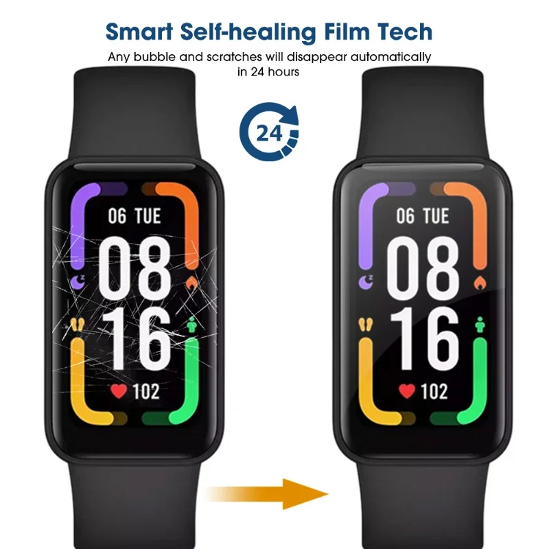 1/10pcs Xiaomi Redmi 밴드 2 HD 전체 커버 소프트 TPU 하이드로 겔 필름 2 Smartwatch 유리